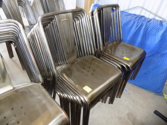 (10) Metal Dining chairs - Like New (10 x Bid Price)