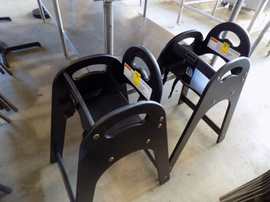 (2) Black Composite High Chairs - Like New (2 x Bid Price)