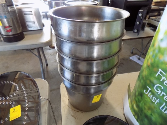 (5) Stainless Prep Containers