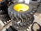 (4) New Camso SKS 332 SS Tires, 12-16.5, 8-Lug Yellow Rims (4x Bid Price) (