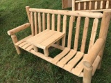 Amish Made Love Seat with Center Table