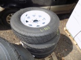 (4) New Gladiator ST205/75 R15 Trailer Tires, 5-Lug Rims (4x Bid Price) (Lo