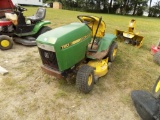 JD 180 Lawn Tractor, 38'' Deck, w/38'' Snowblower (Lots 125-278 @ 12:45PM)