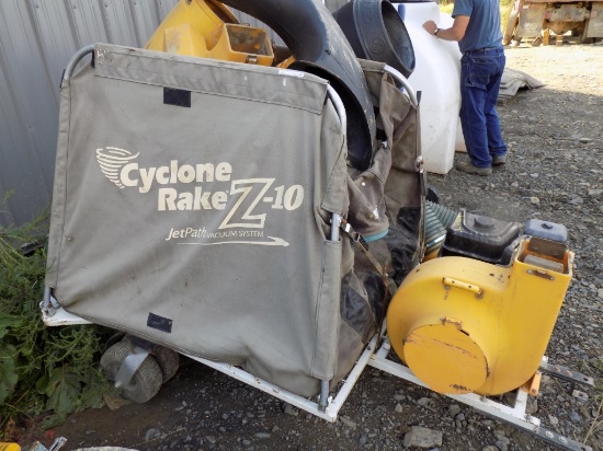 Cyclone Rake Z10 Gas Powered Vacuum Leaf Grass Collector System w/ B-S 10 H
