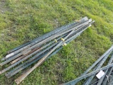 Group of Metal Fence Posts