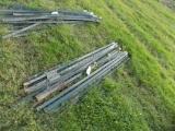 Group of Metal Fence Posts