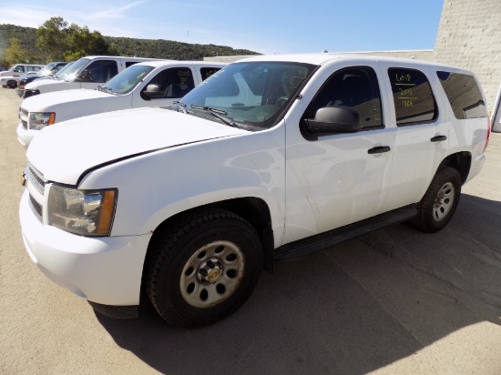 2013 Chevrolet Tahoe, 4WD, 4-Dr, V8, Auto, Police Edition, White, 186,421 M