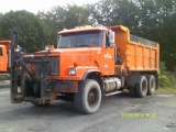 1995 Auto Car Tandem Axle Dump Truck w/ Plow and Wing Plow Frames, Cat Moto