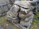 Pallet of Old Moss Field Stone Boulders (Sold by Pallet)