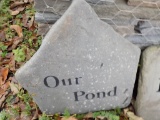 ''Our Pond'' Stone Sign, 14''