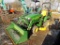 JD 2305 Tractor 4WD w/ Loader & 4' Bucket, 54'' Deck, Hydro, 260 Backhoe w/