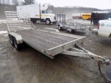 2010 Triton 16' Aluminum Bumper Pull Trailer, Dual Axle, Drop Ramp, Grey ,