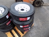 (4) New Gladiator 225-75-15 Mounted Trailer Tires 6 Lug (4x Bid Price)