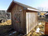 8x6 Wooden Shed w/ Solid Shingle Roof