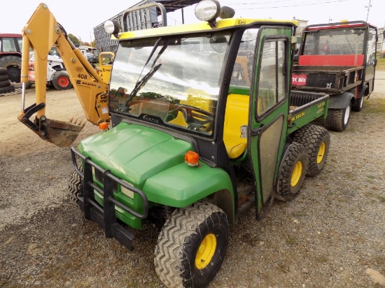 JD Gator 6x4 w/ Full Cab, Gas Eng., Hyd. Dump, 2525 Hrs., S/N 076044