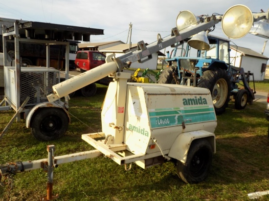 Amida AL4000 Light Plant/Generator, Kubota Dsl Eng, 7598 Hours