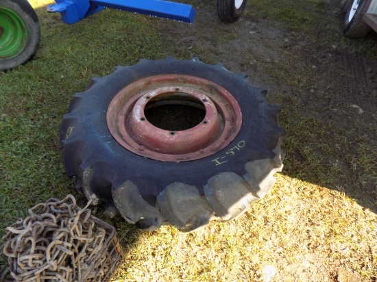 13.6-38 Tire on 6 Lug Rim (was lot 742)