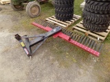 Lowery 3pt 7' Stone Rake, Red (Was Lot 812)