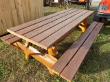 Fancy Rustic Wooden Picnic Table Nice 8'