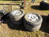 (4) P235/75/R15 Tires on 5 Lug Rims (Was lot 1947)