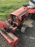 Allis Chalmers 712H Garden Tractor with Snowblower, Chains & Weights, Crank