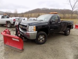 2013 Chevrolet 2500, Reg. Cab, Black, 6.0, V8 Auto Trans., 4x4 w/ Boss 8'2'