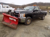 2012 Chevrolet 2500, Reg. Cab, Black, 6.0 V8 Auto Trans., 4x4 w/ Boss Power