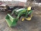 JD 2305 Compact Tractor, Hydro, 200CX Loader w/ 48'' Bucket, 62'' Mower Dec