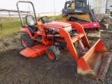 Kubota BX2200 Compact Tractor, LA211 Loader w/ 48'' Bucket, 60'' Mower Deck