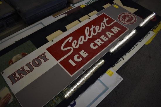''Sealtest Ice Cream'' Steel Sign, 48'' x 14''