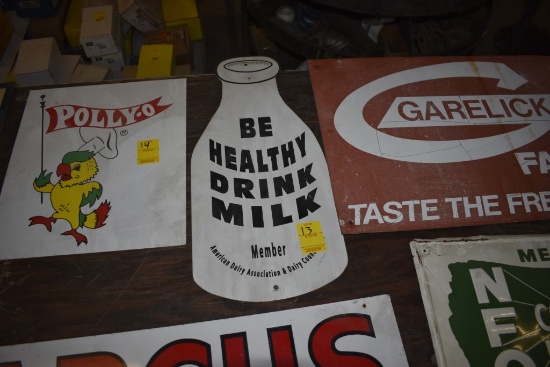 Be Healthy Drink Milk Metal Sign, 20'' x 9''