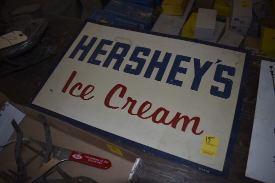 Hershey's Ice Cream Stamped Steel Sign, 24'' x 16''