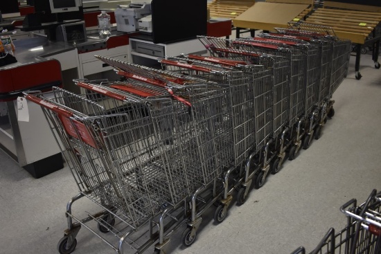 (10) Full Size Shopping Carts (10x Bid Price)