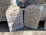 Custom Bluestone ''Ten Commandments'' Welcome Sign, 18'' Tall x 12'' Wide,