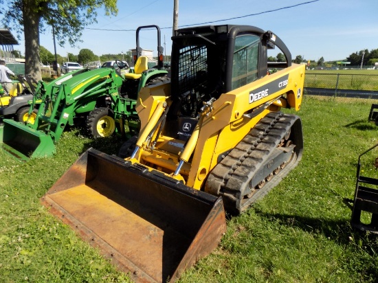 John Deere CT332 Tracked Skid Loader, w/ Full Cab w/ AC,w/ 84'' Bucket,  2