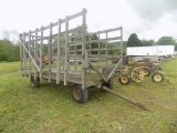 Wooden Hay Wagon On Gear (3819)