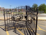 Pair of Wrought Iron Gates with Deer on them, 14' Gate (3532)