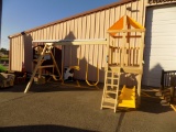 Amish Built Swing Set w/ Slide (3827)