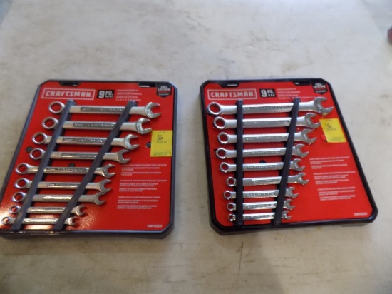 (2) Craftsman 9-Pc Wrench Sets, (1) Standard, (1) Metric (2 x Bid )