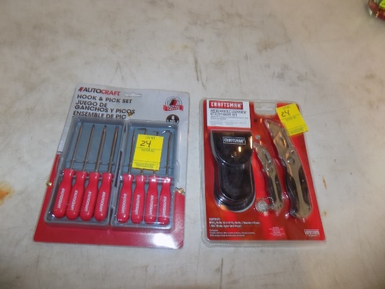 New Craftsman Utility Knife Set & New Hook & Pick Set