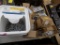 Bucket of Misc. Chain & (8) Boxes of Mixed Hardware, U Bolts, Spring Links,