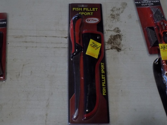 New Fish Filet Knife Sport Set, 8'' Blade w/ Sheath