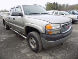 2002 GMC 2500 HD, Crew Cab, Auto, 8' Box, w/Side Toolboxes, Pewter, 221,121