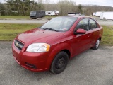 2010 Chevrolet Aveo LT, Auto, Rear Quarter Panel Damaged, Red, 107,064 Mi.,