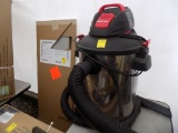 Stainless Shop Vac - Used, and a Gray Shelf - *RETURNED ITEM - SOLD ''AS IS