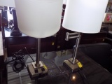 (2) SS Swing Out Lamps w/ 110 V Plug in Base - Sell Together