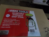 New OEM Tools Adj. Hyd. Shop Stool Set, 2 Per Set, Chrome Finish, 28'' - 32