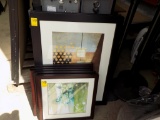 (2) 44'' x 33'' Framed Glass Prints & (4) 40'' x 28'' Framed Glass Prints -