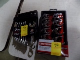 New 7 Pc. Stubby Wrench Set, Metric 10-18 MM, New Craftsman 3/8 10 Pc. Craw