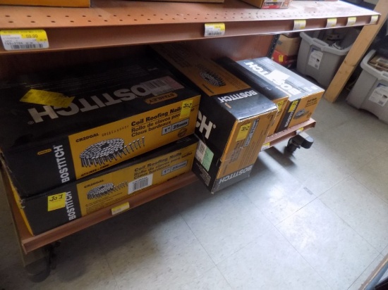 (5) Cases of Asst. Bostitch Coiled Roofing Nails